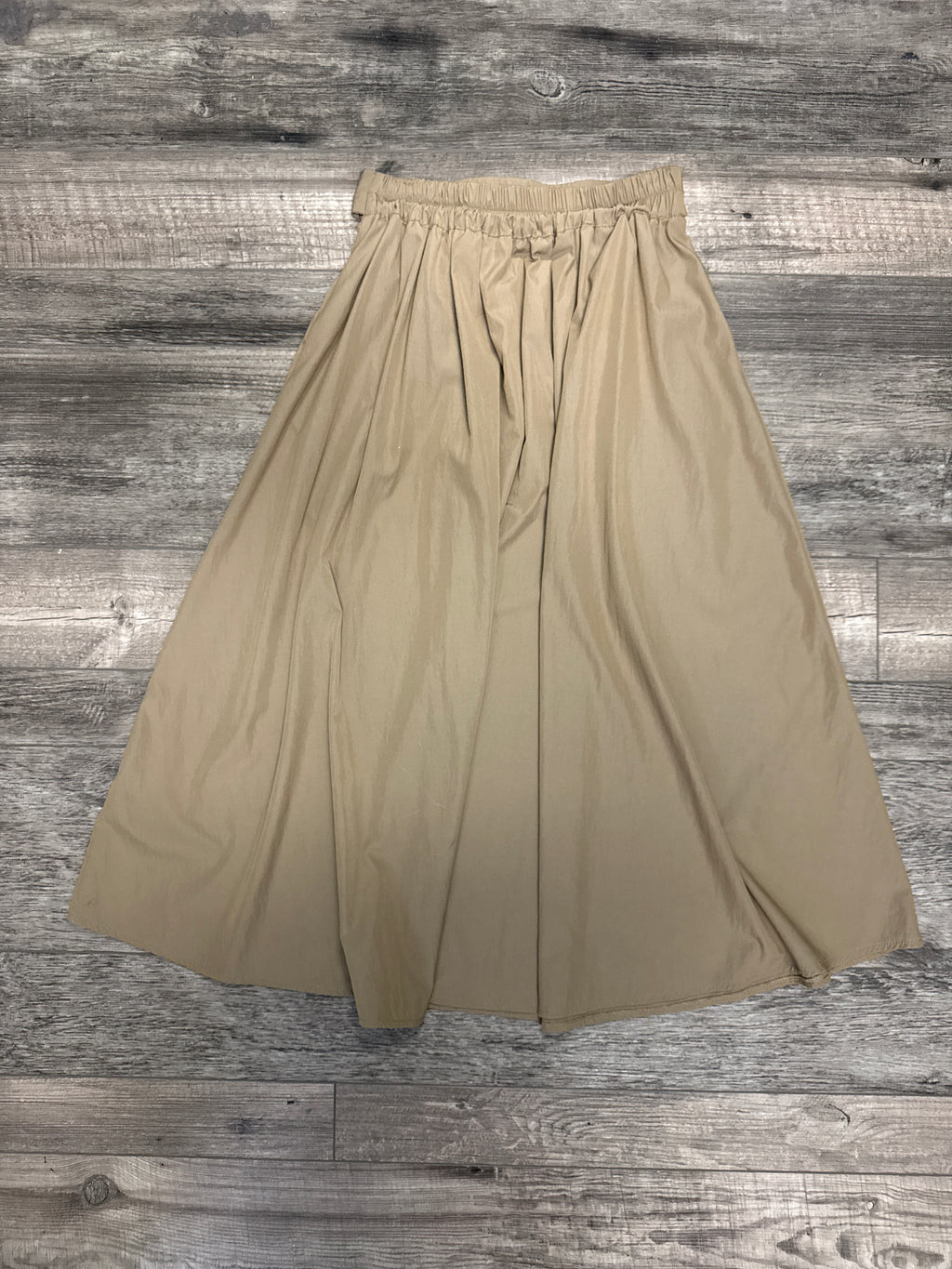 Pleated Belted Midi Skirt