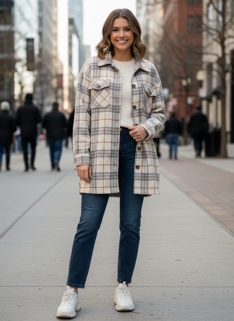 Hem & Thread Plaid Chore Jacket