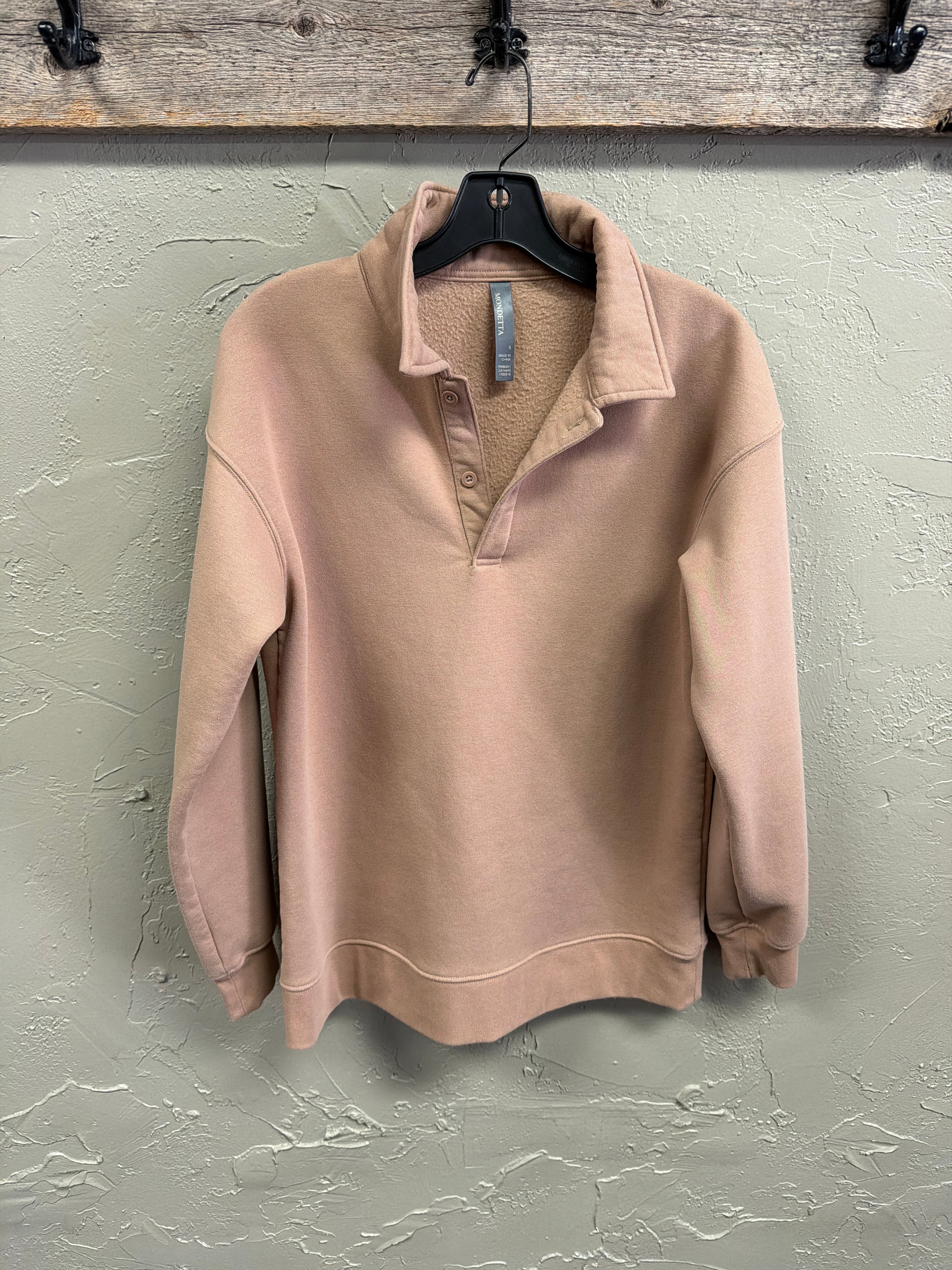 Mondetta Collared Fleece Pullover