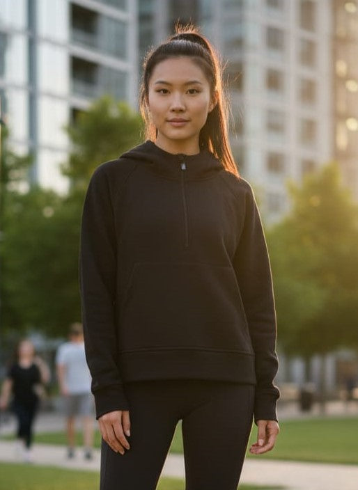 NWT Laslulu Cropped Fleece Hoodie