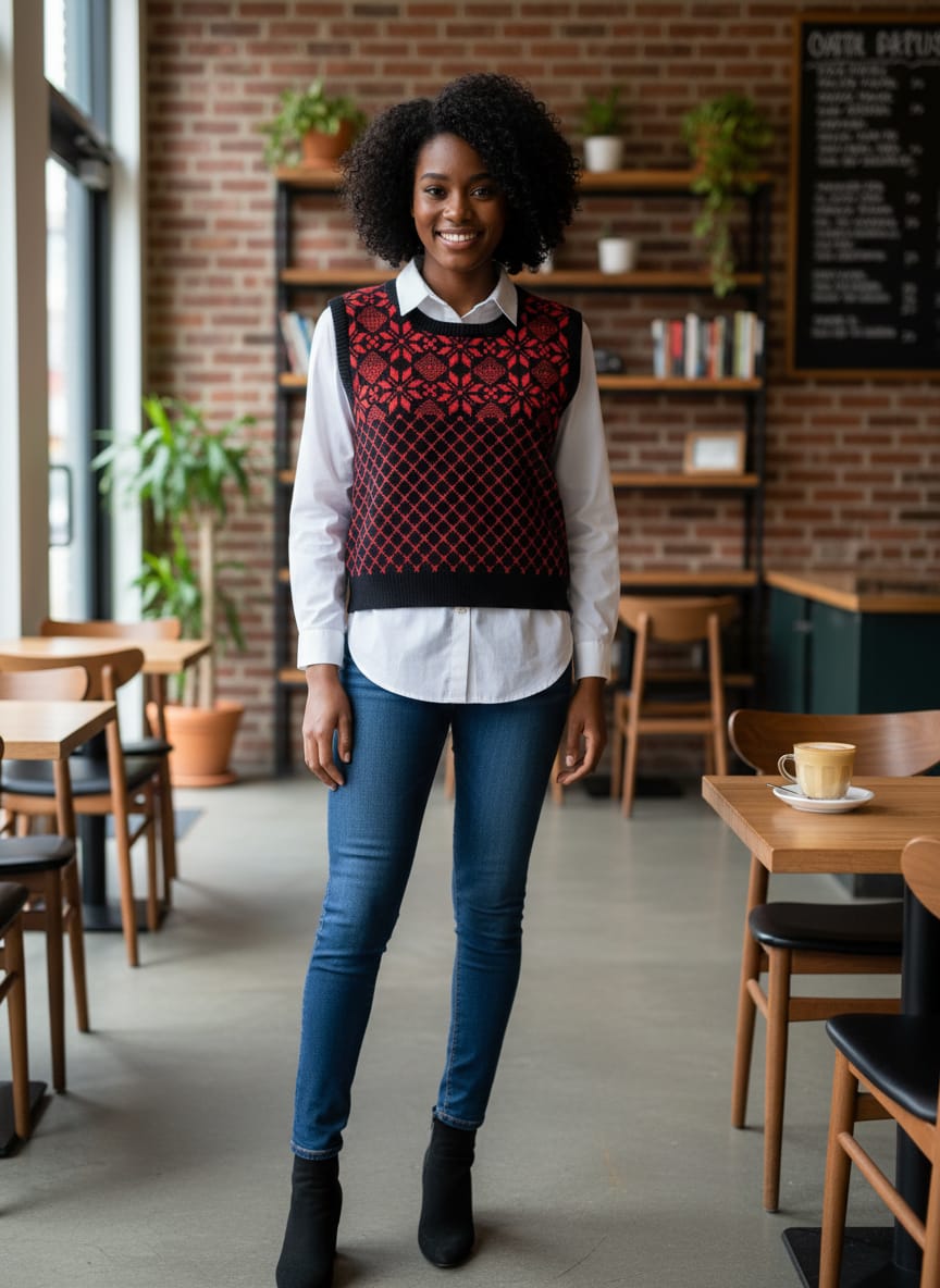 Vtg 70s/80s Yami Sweater Vest
