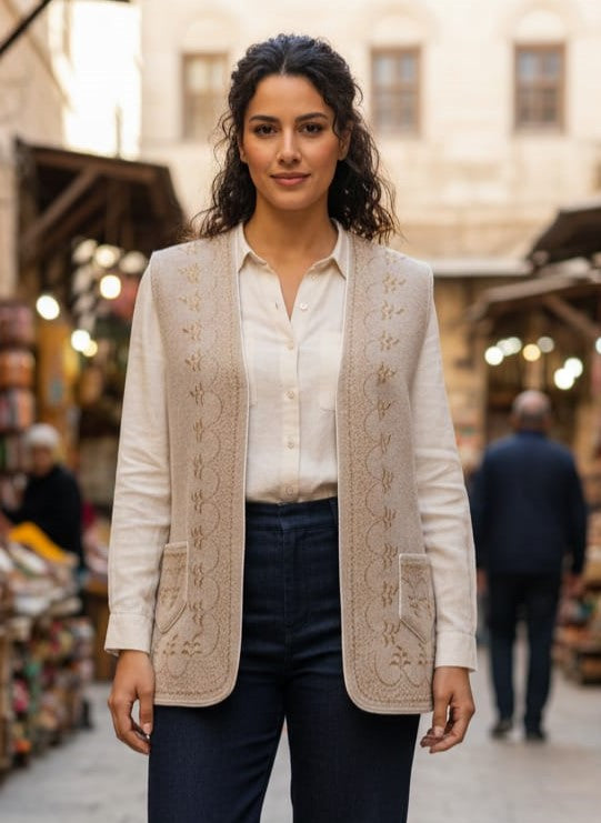 Vtg 70s Pakistani Wool Vest