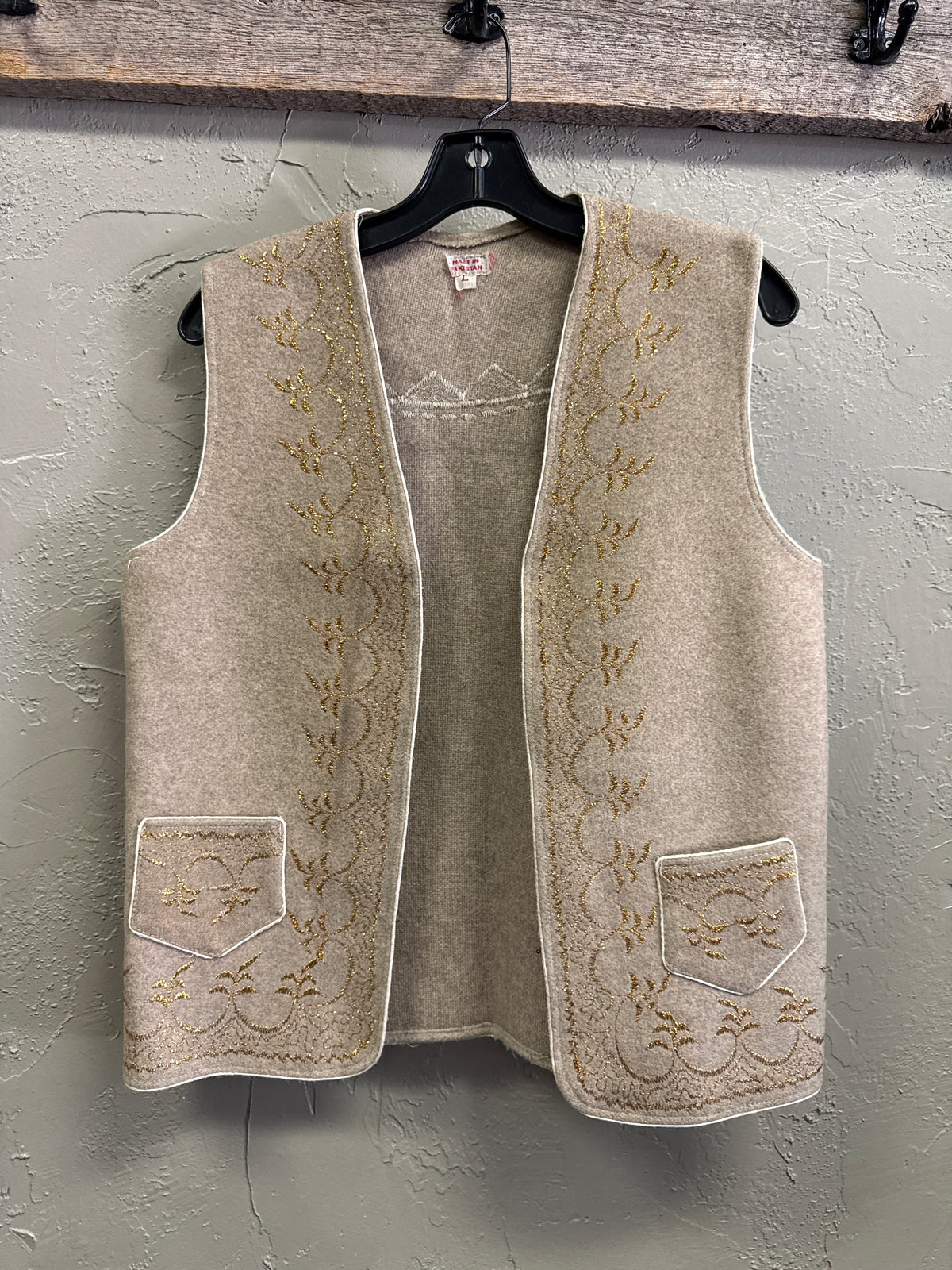 Vtg 70s Pakistani Wool Vest