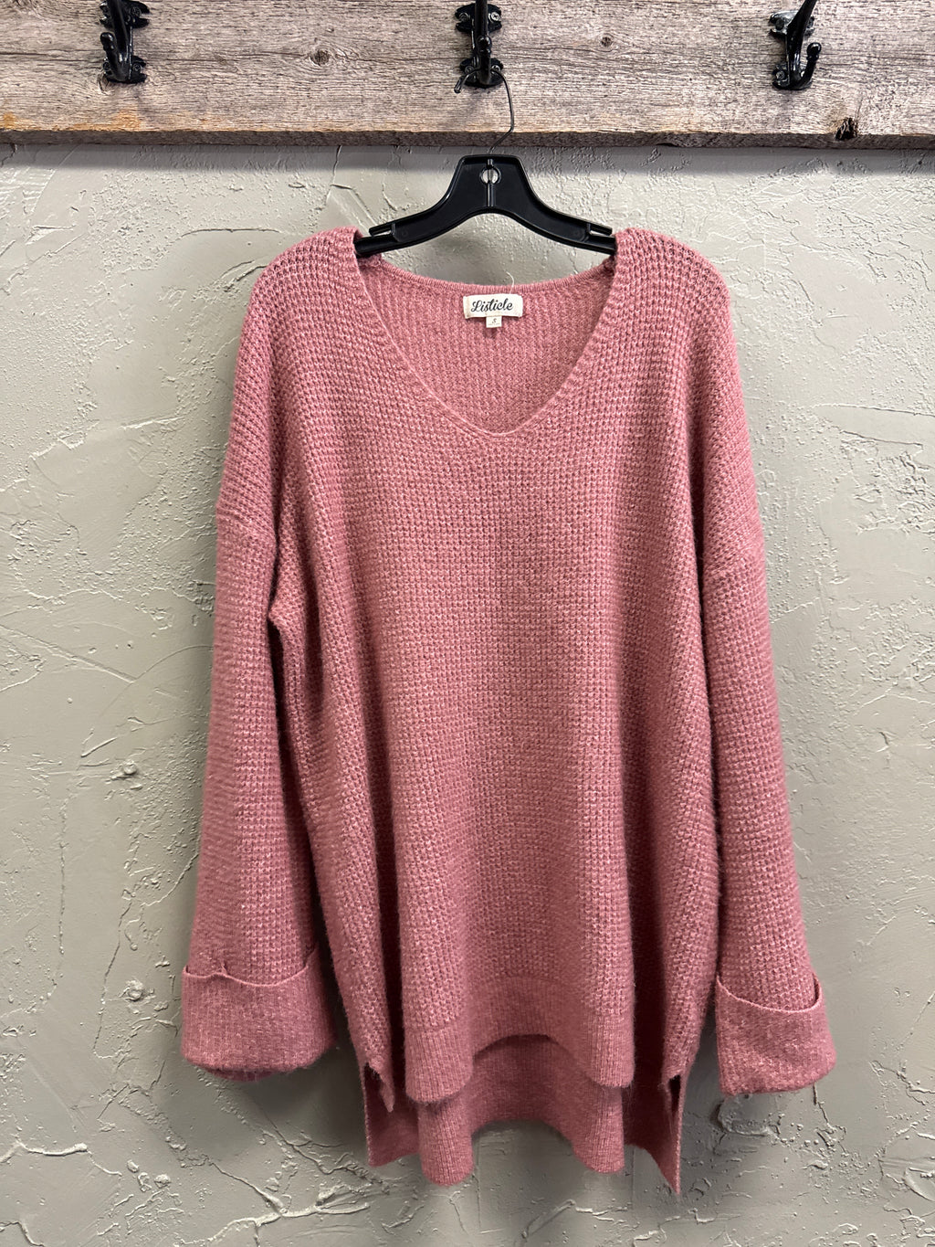 NWOT Listicle Waffle Knit Sweater (org$65)