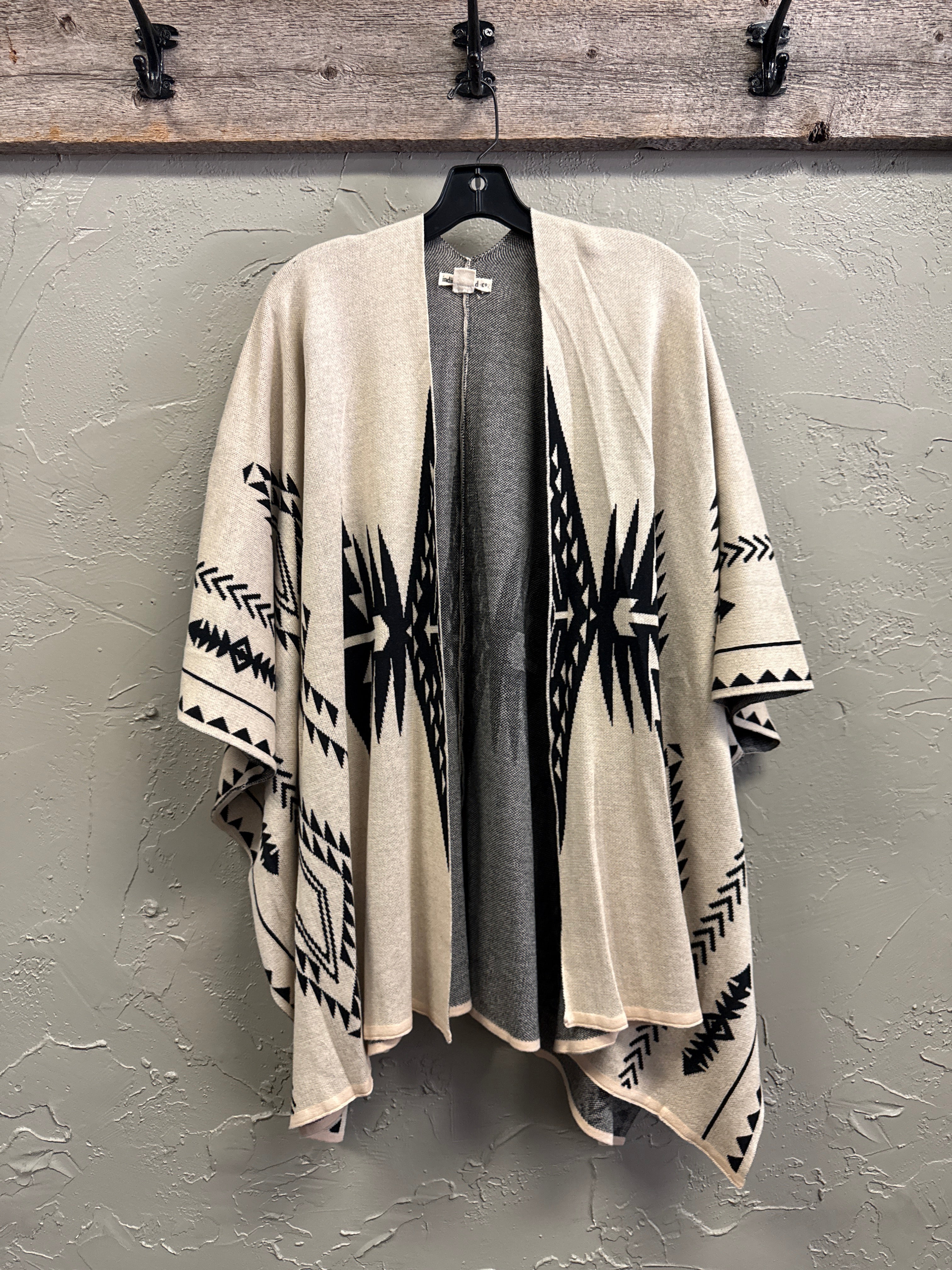 NWOT Indigo Thread Open-Front Poncho (org$80)