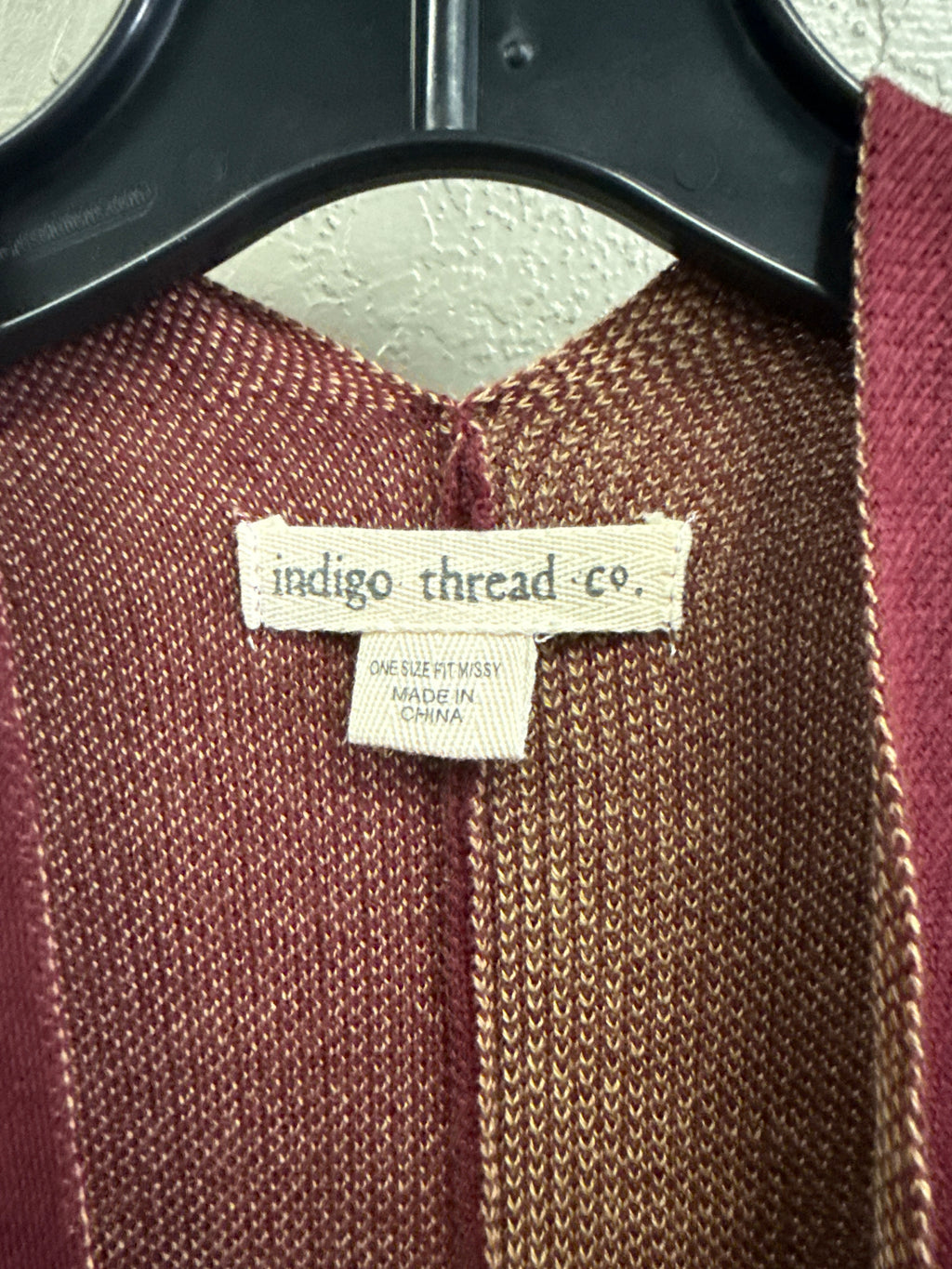 NWOT Indigo Thread Open-Front Poncho (org$80)