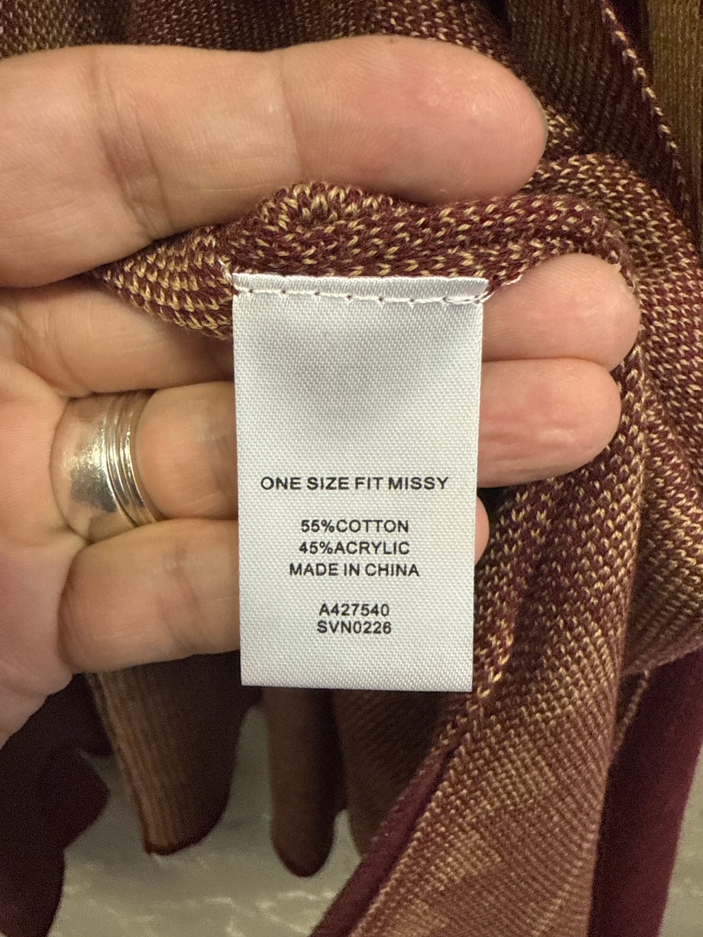NWOT Indigo Thread Open-Front Poncho (org$80)