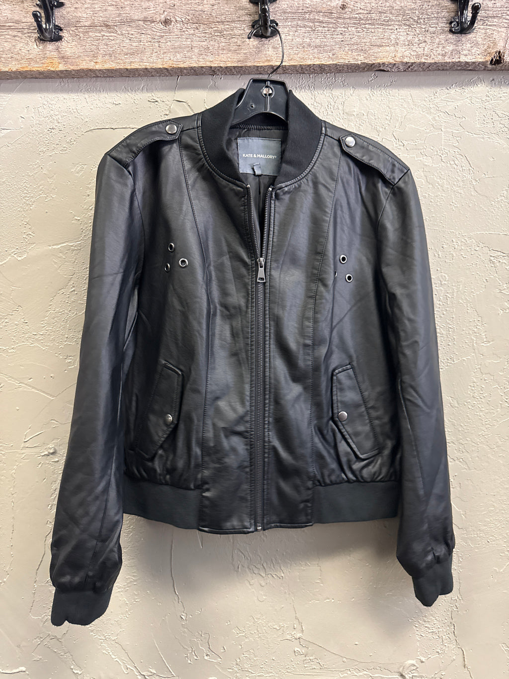 NWOT Kate & Mallory Faux Leather Bomber (org$85)