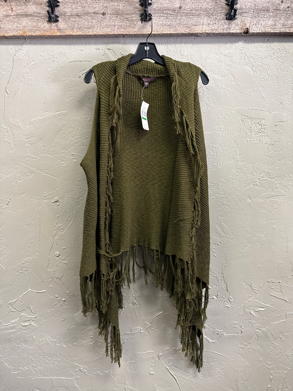 NWT Fever Fringe Cardi Vest (org$78)