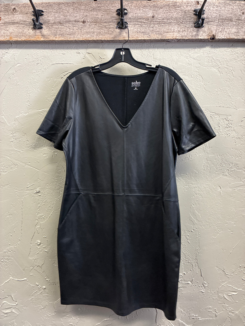 NWOT NY&Co Faux Leather Shift Dress