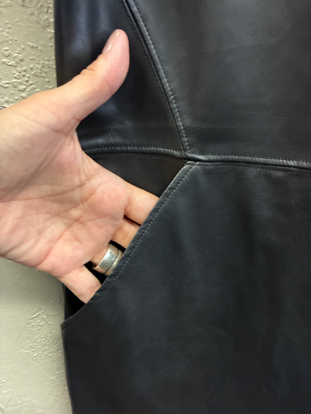 NWOT NY&Co Faux Leather Shift Dress