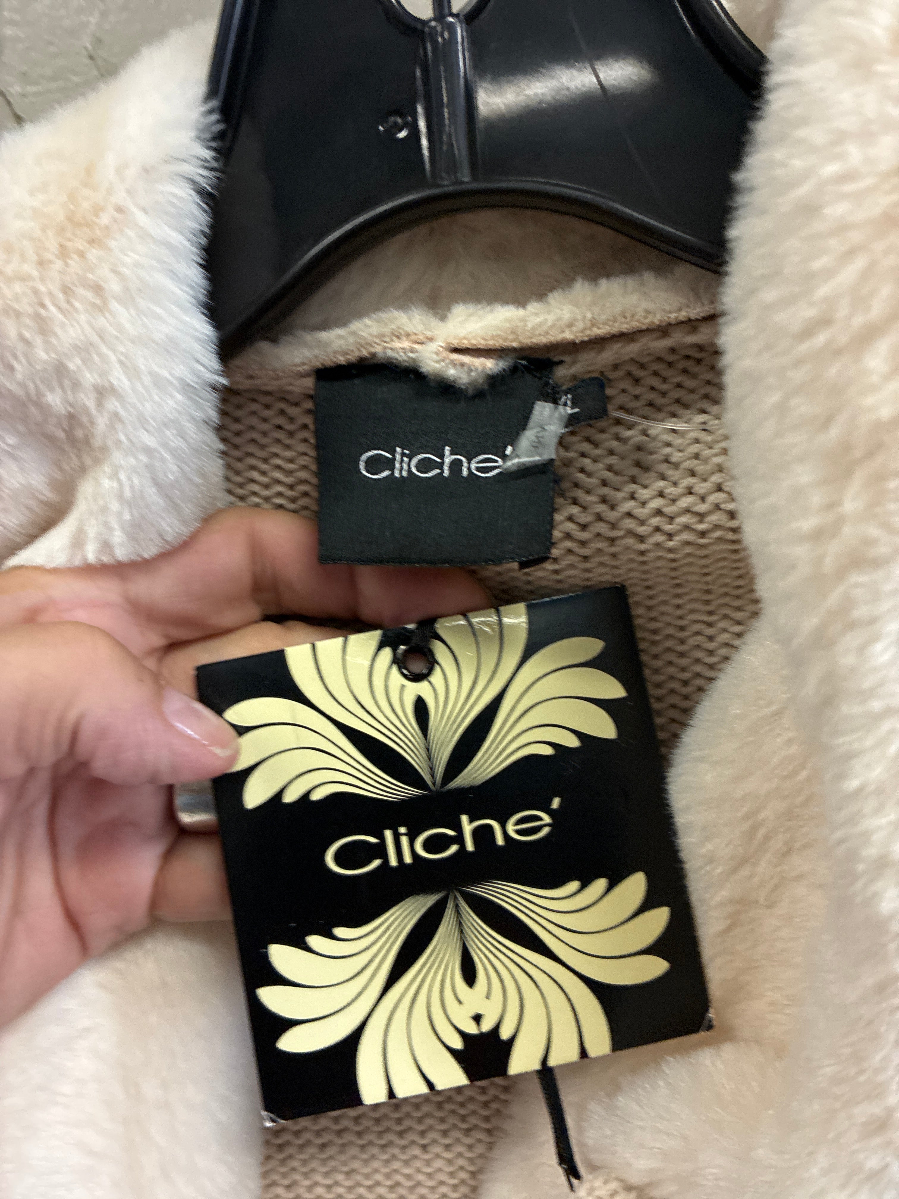 NWOT Cliche Faux Suede Open Cardi Coat