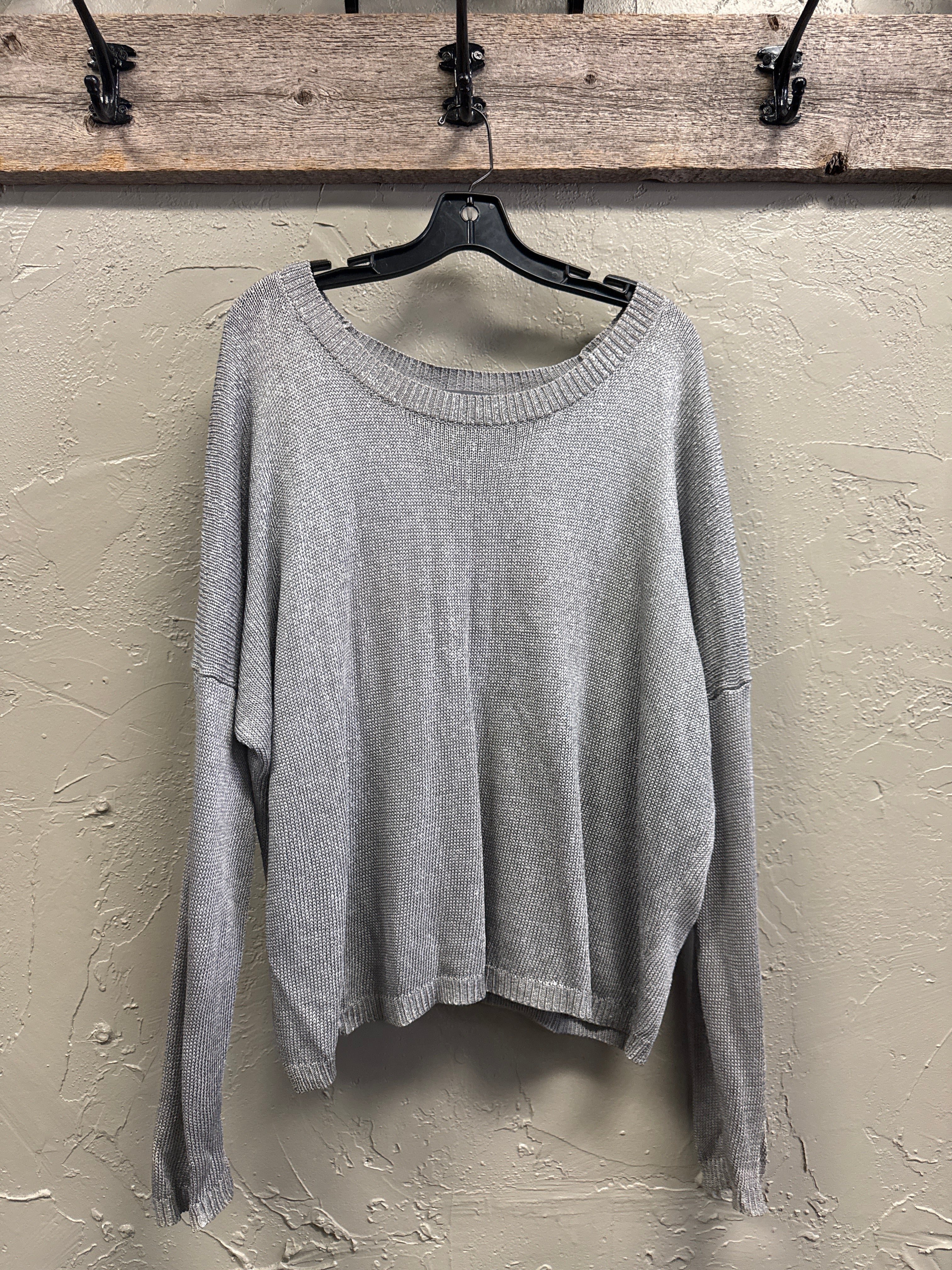 VINCE Metallic Slouchy Pullover (org$325)