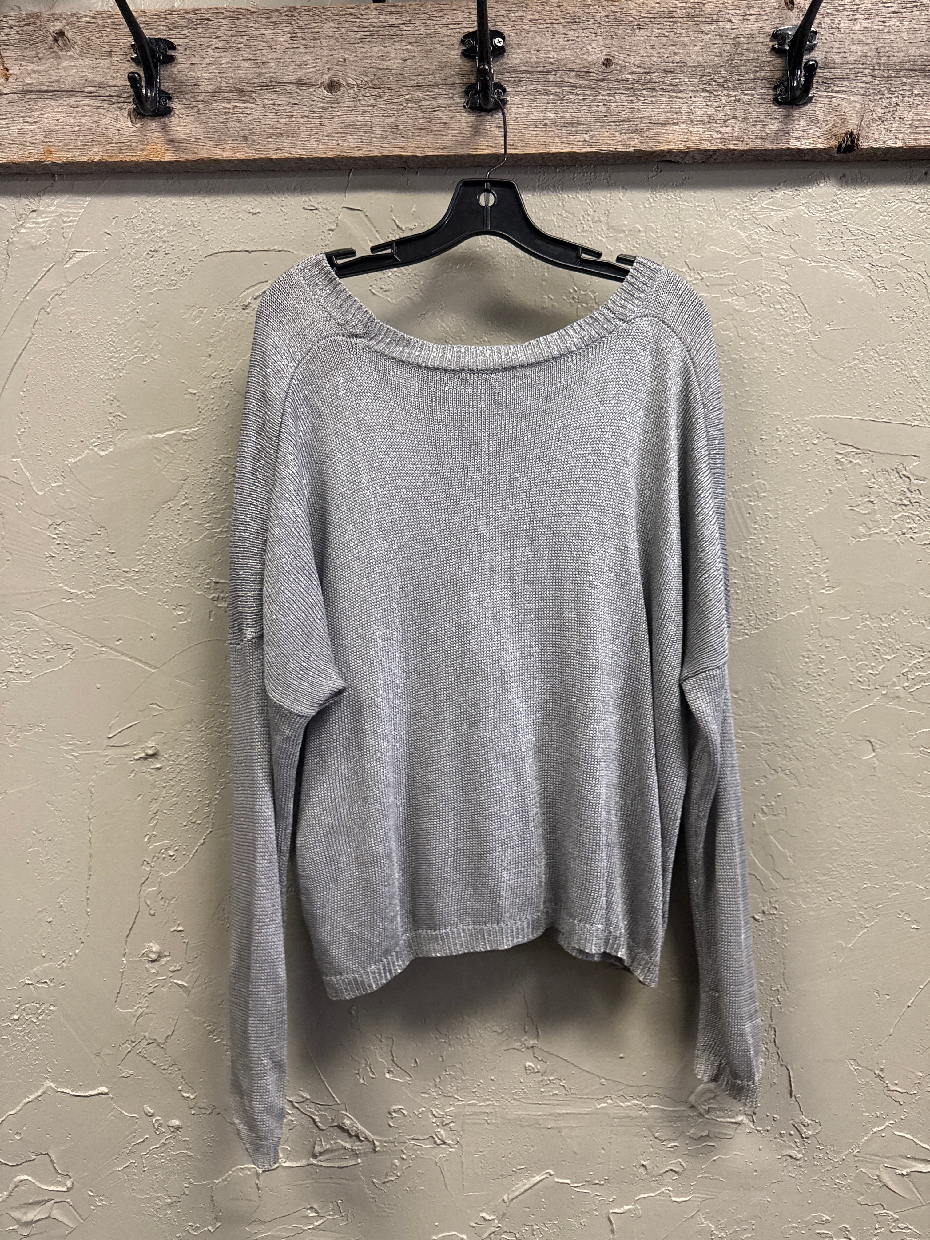 VINCE Metallic Slouchy Pullover (org$325)