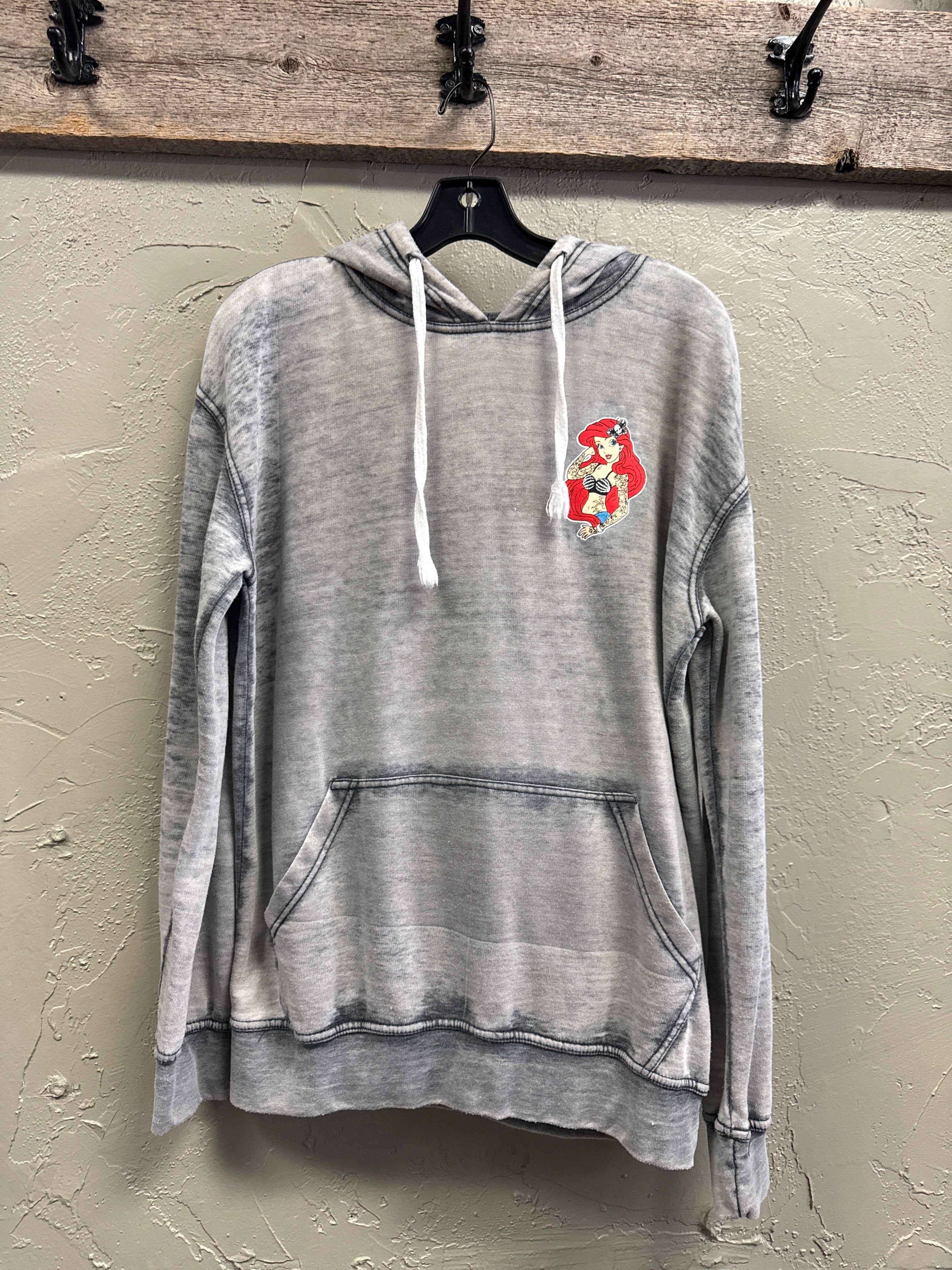 Edgy Mermaid Mineral Wash Hoodie