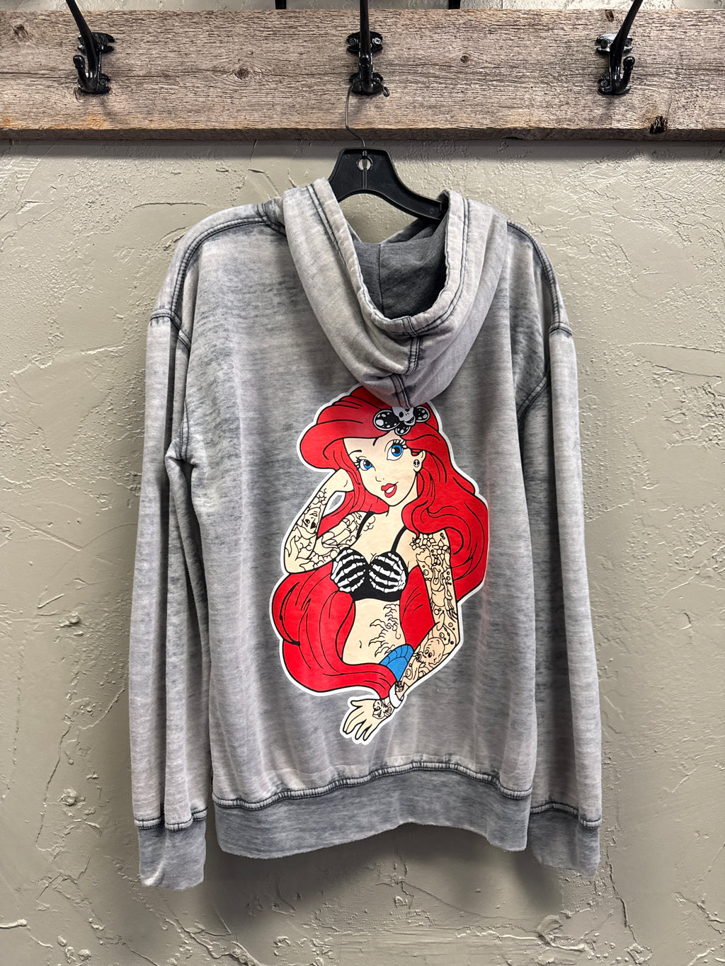 Edgy Mermaid Mineral Wash Hoodie