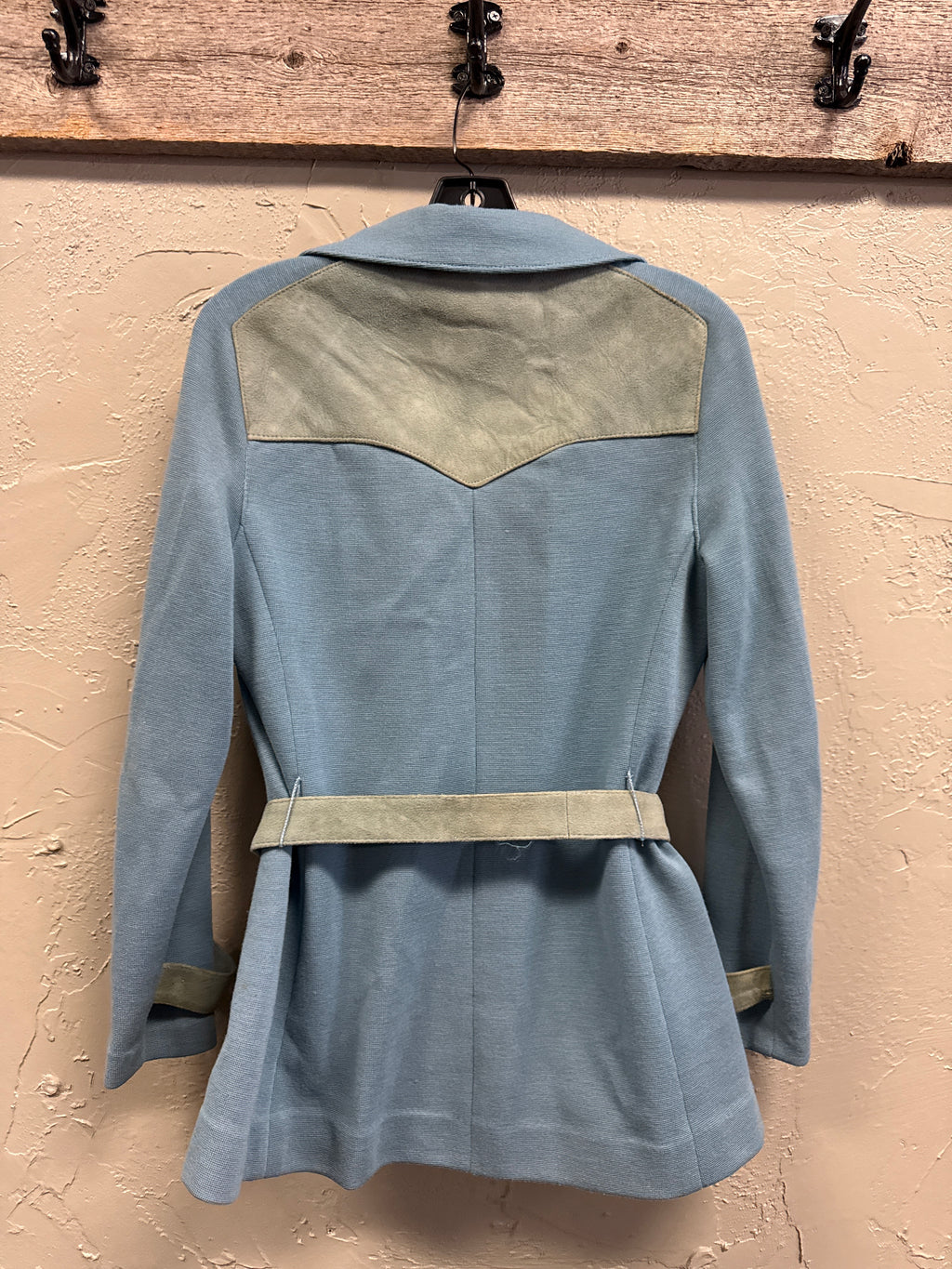 Vtg 70s Pennys Suede & Wool Safari Jacket