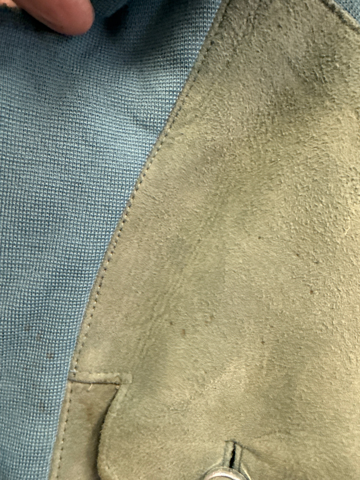 Vtg 70s Pennys Suede & Wool Safari Jacket