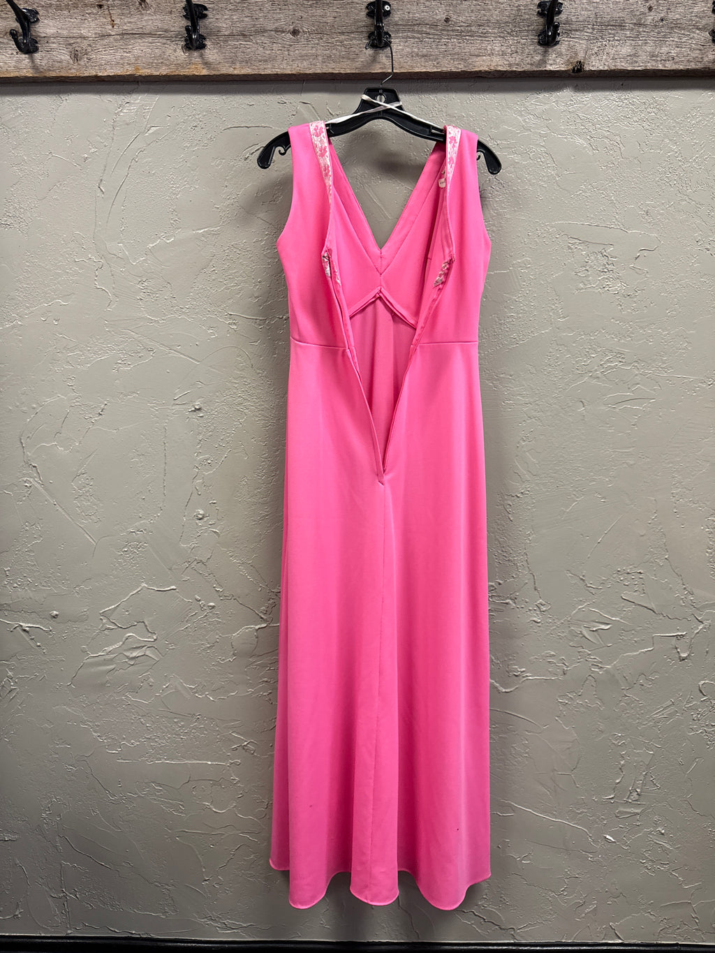 Vtg 70s Maxi Gown & Metallic Jacquard Cape Set
