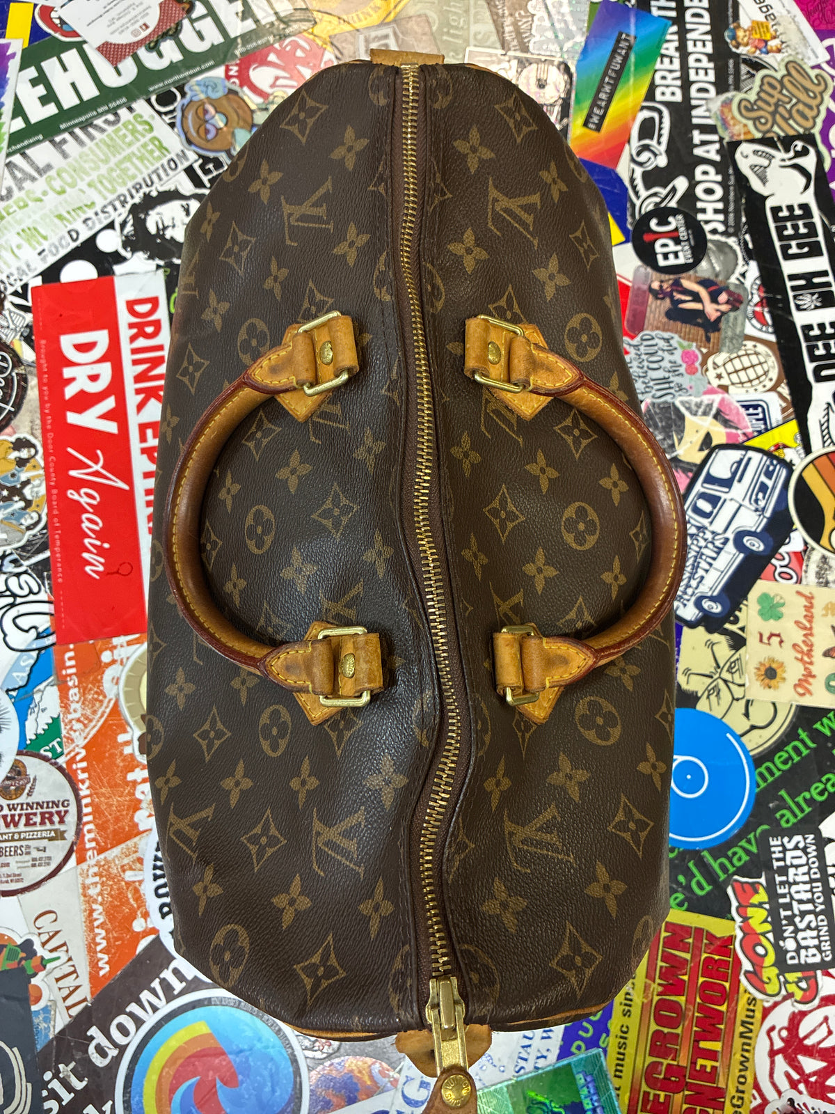 Authentic Vtg Louis Vuitton Monogram Speedy 35