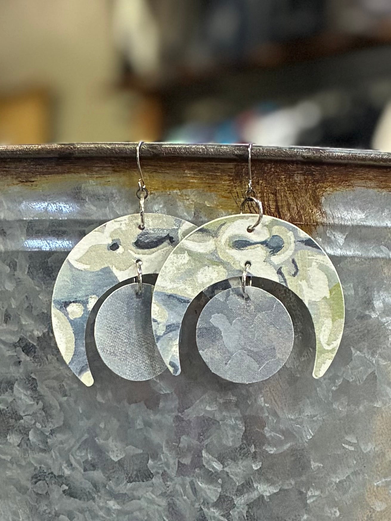 Wallflower Drop Moon Earrings