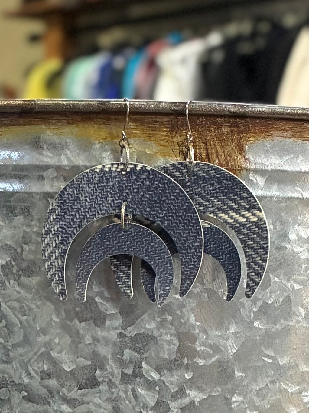 Wallflower Drop Moon Earrings