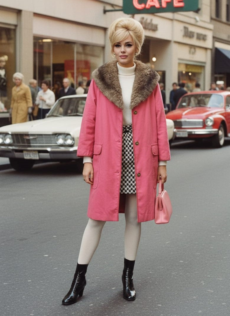 Vtg 60s Sills Canvas Coat w Coyote