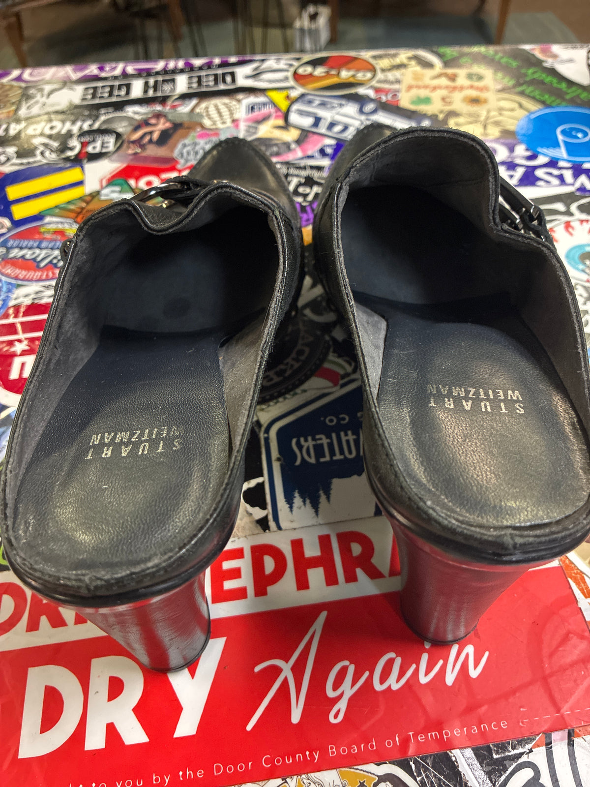 Vtg Stuart Weitzman Y2K Platform Mule