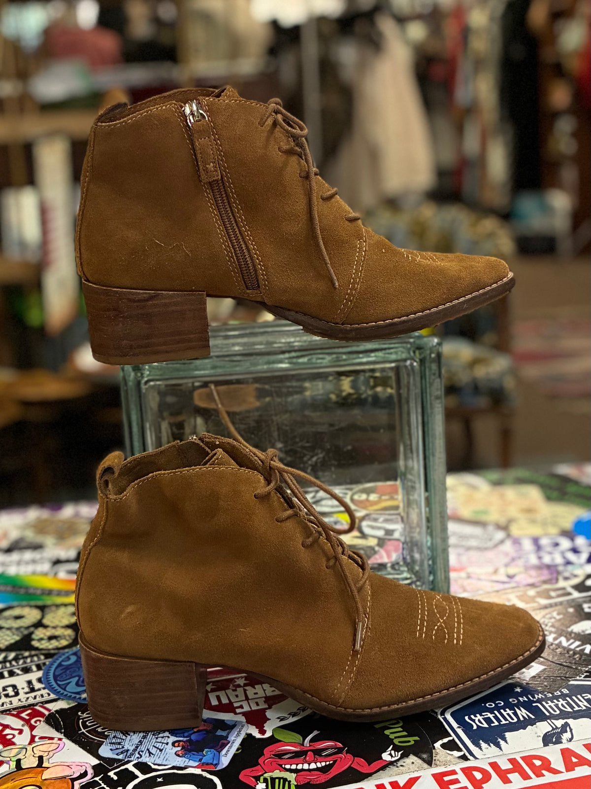 Kelsi Dagger Suede Lace-Up Bootie