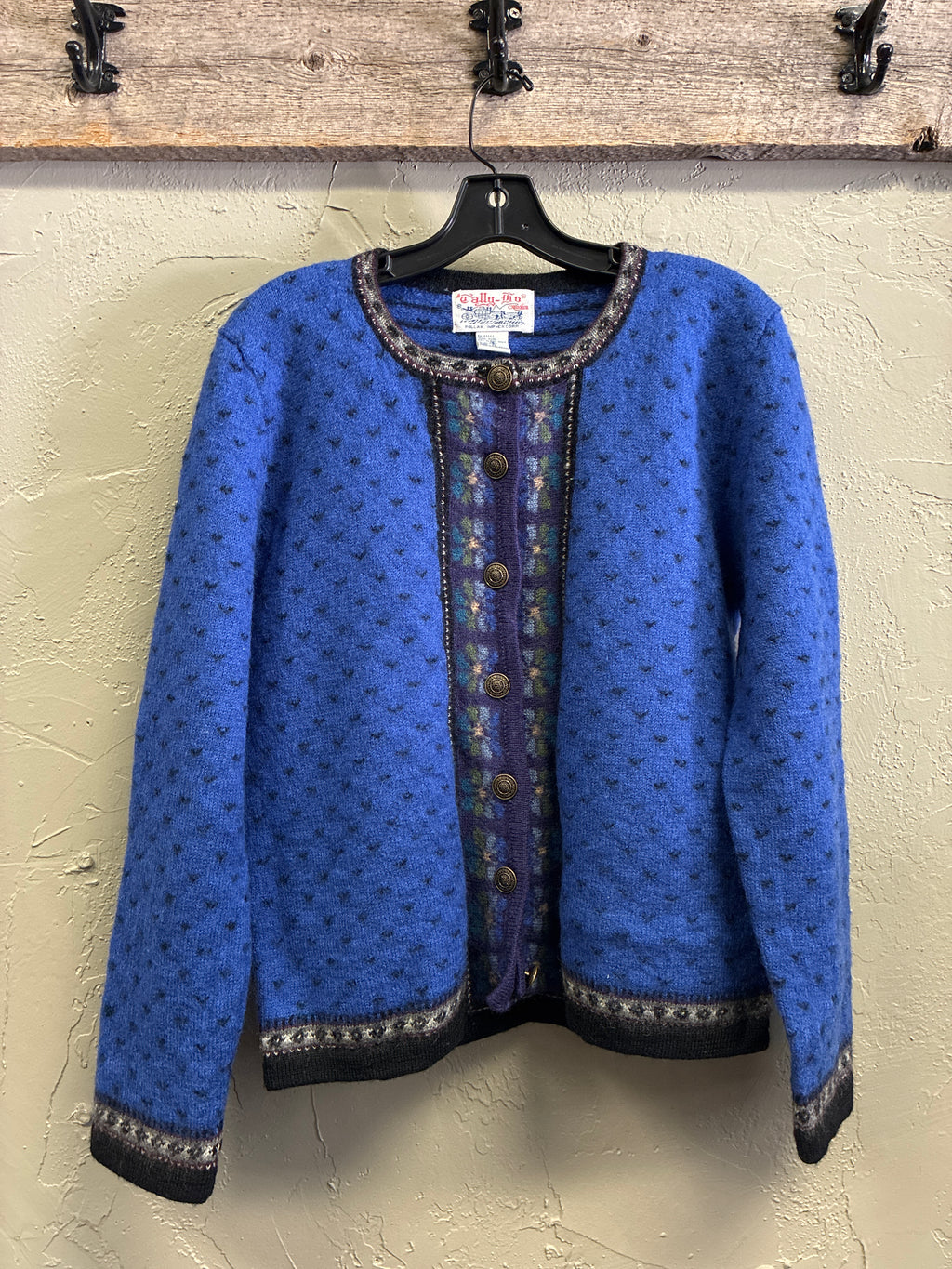 Vtg Tally-Ho Nordic Cardigan