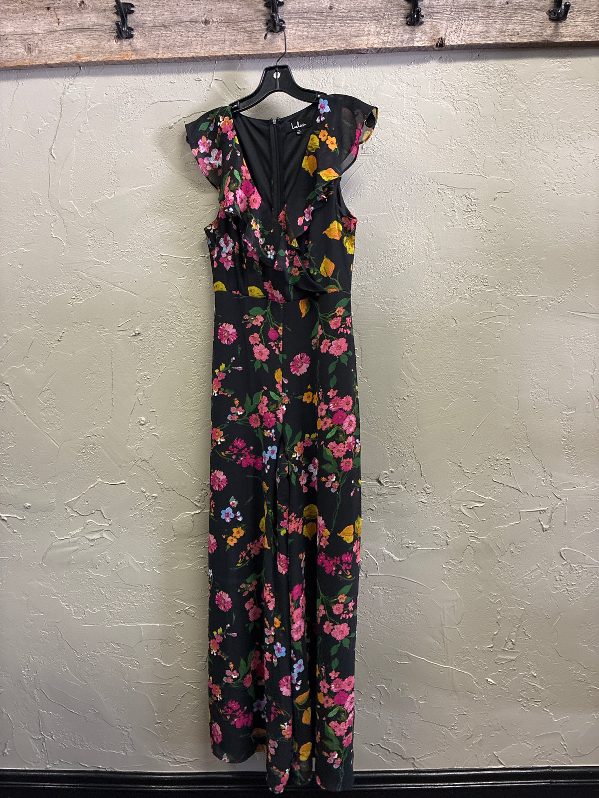 Lulus Black Floral Jumpsuit (org$79)