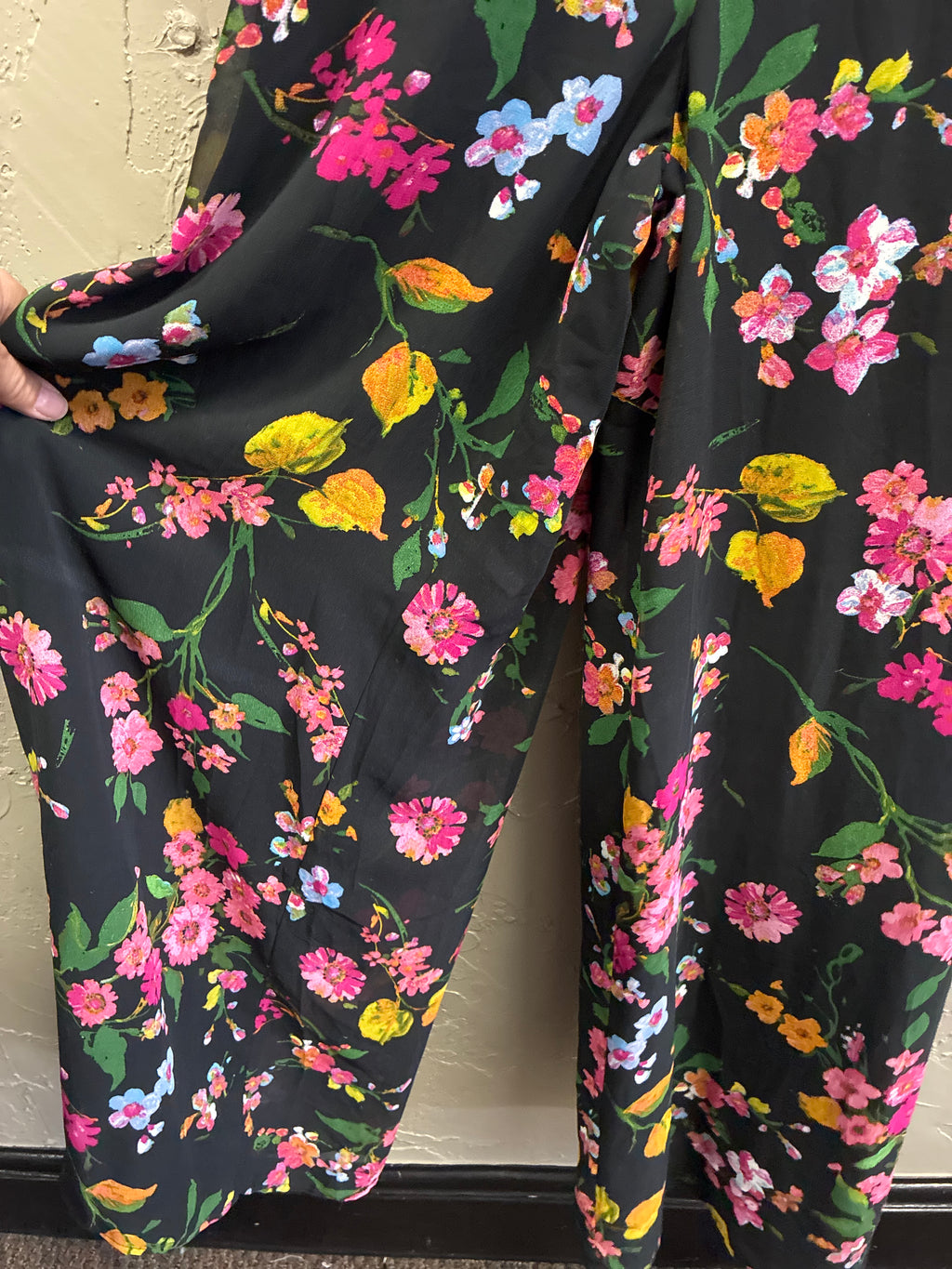 Lulus Black Floral Jumpsuit (org$79)