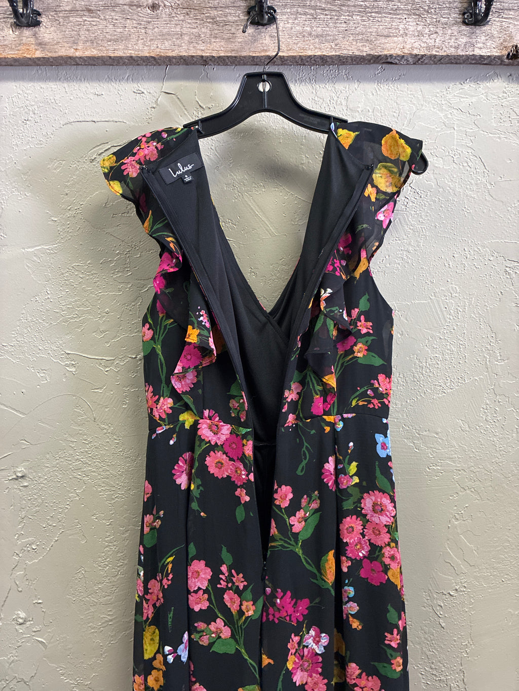 Lulus Black Floral Jumpsuit (org$79)