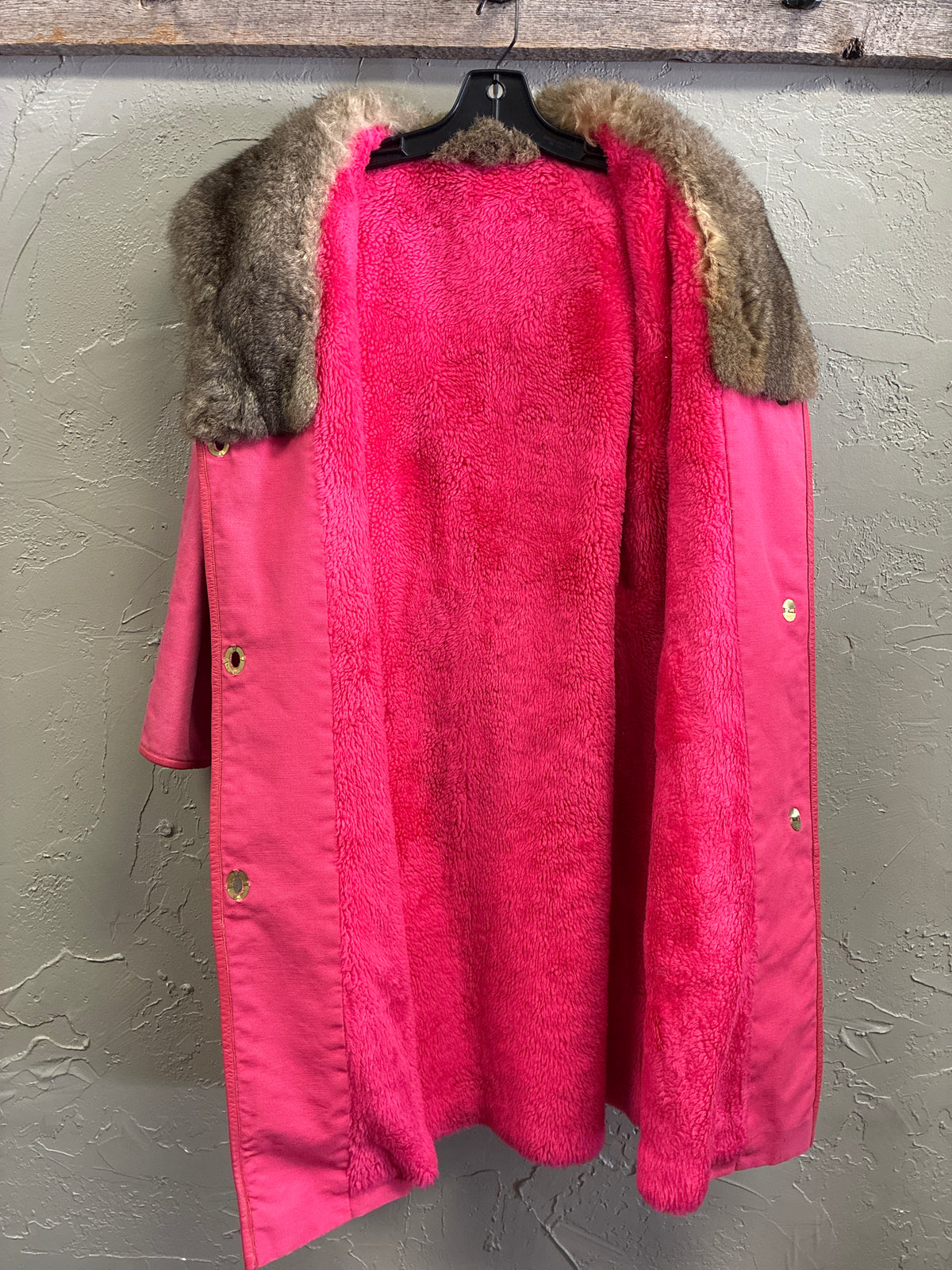 Vtg 60s Sills Canvas Coat w Coyote