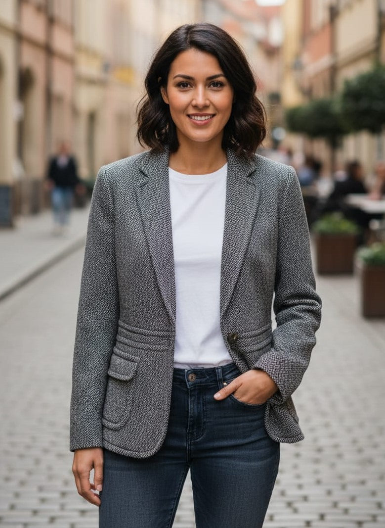 Lands End Herringbone Blazer (org$120)
