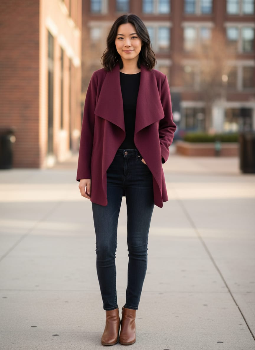 Ambiance Open-Front Drape Jacket