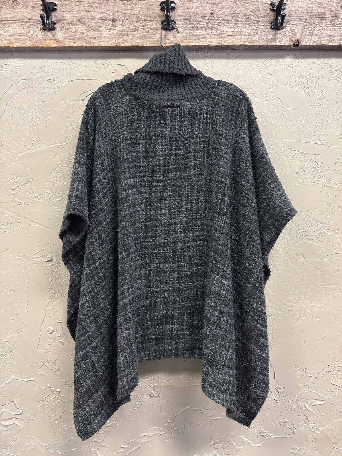 Charlie Paige Textured Knit Poncho