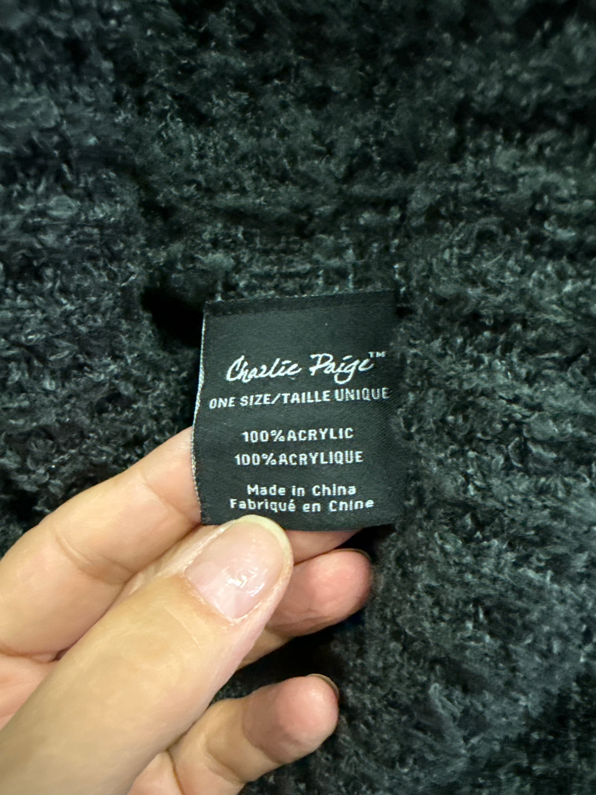 Charlie Paige Textured Knit Poncho
