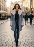 By Anthro Faux-Fur Collar Coat (org$188)