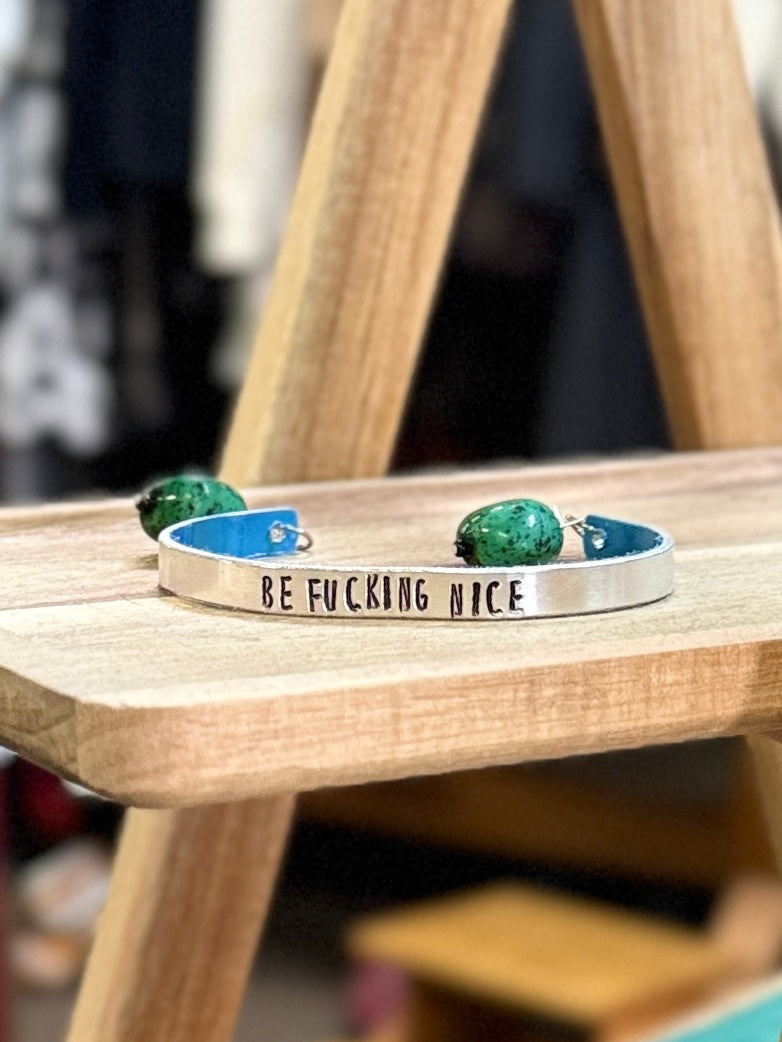 Hand-Stamped Cuff Bracelets