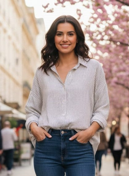 Urban Daizy Striped Button Down