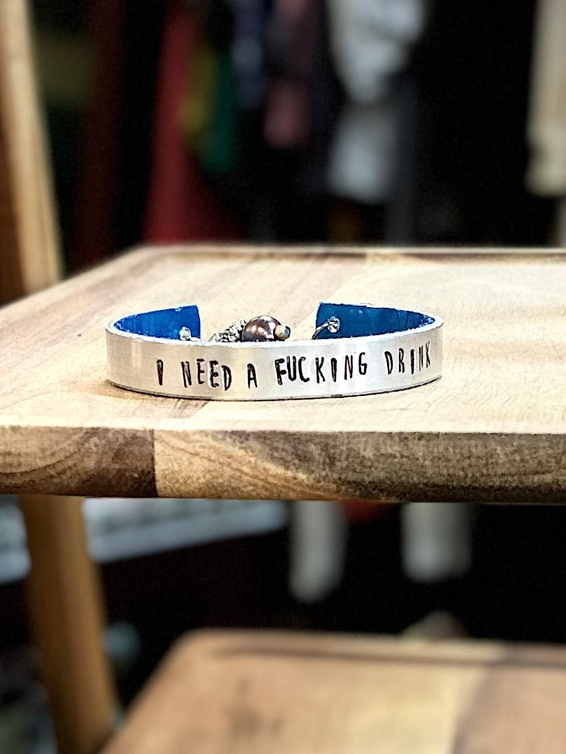 Hand-Stamped Cuff Bracelets