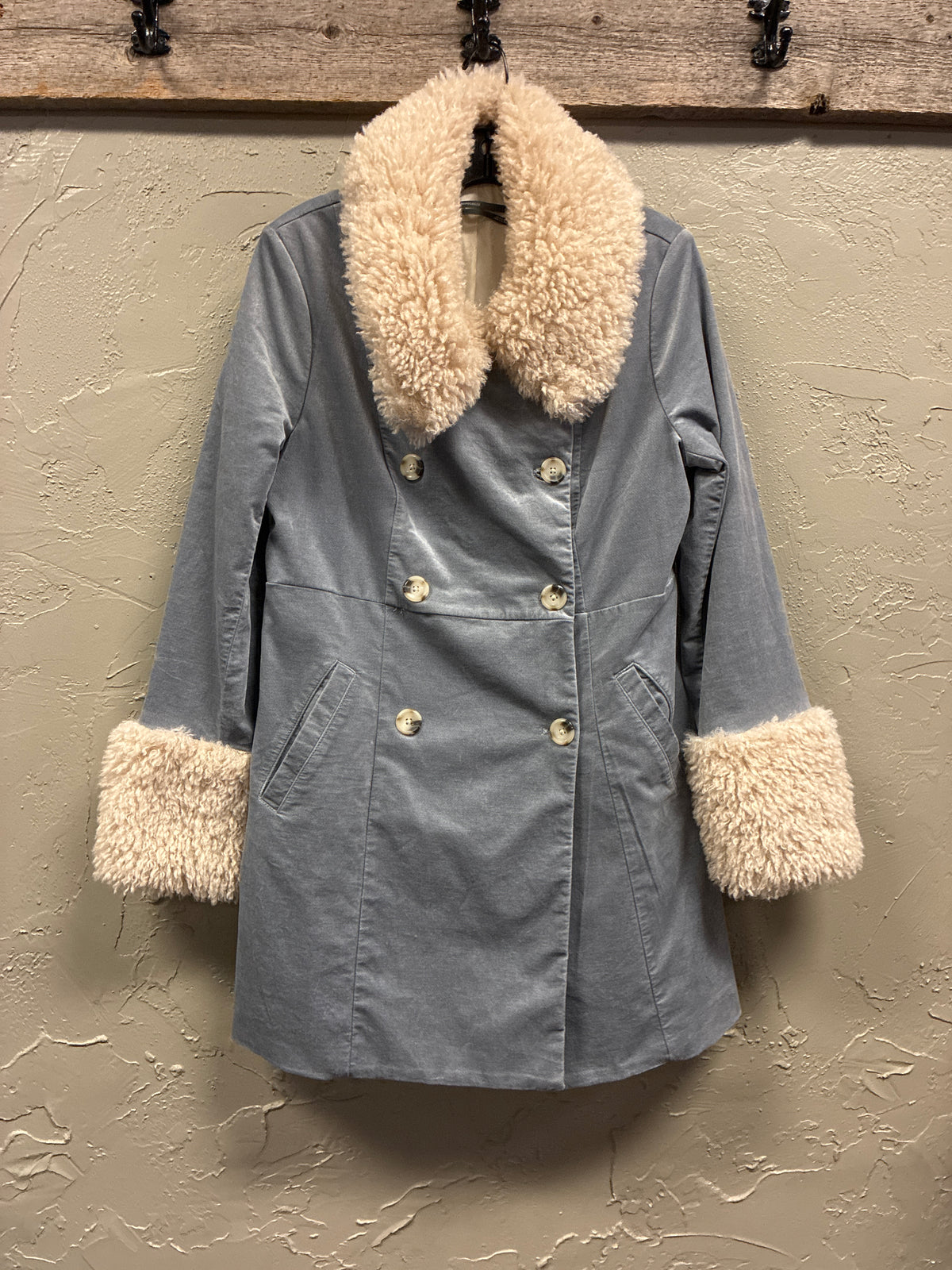 By Anthro Faux-Fur Collar Coat (org$188)