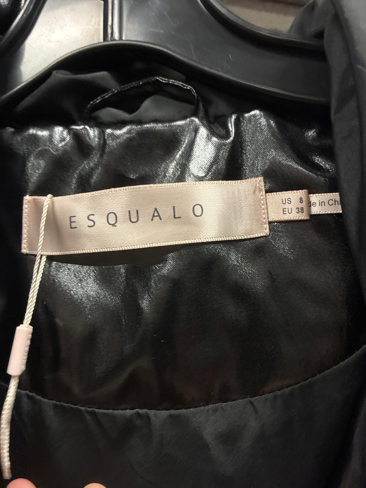 Esqualo Gloss Black Puffer Vest (org$125)