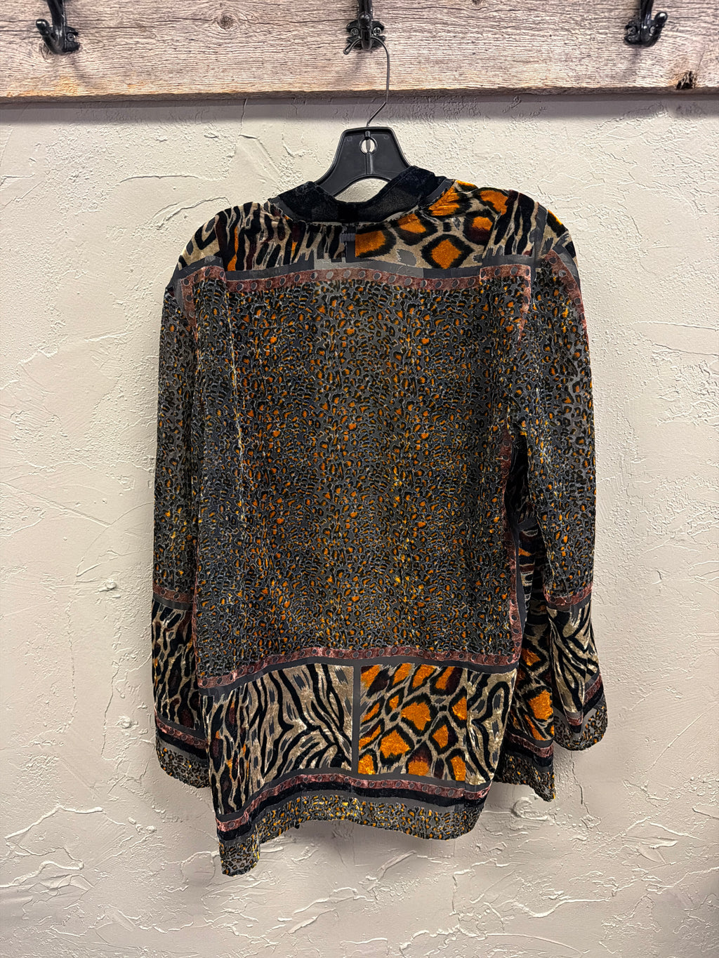 Vtg Y2K Carole Little Burnout Velvet Kimono