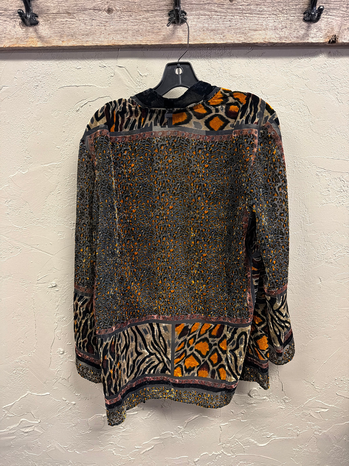 Vtg Y2K Carole Little Burnout Velvet Kimono