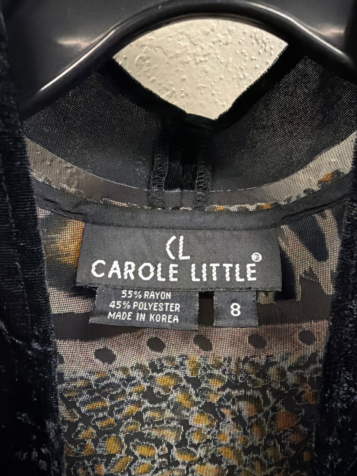 Vtg Y2K Carole Little Burnout Velvet Kimono