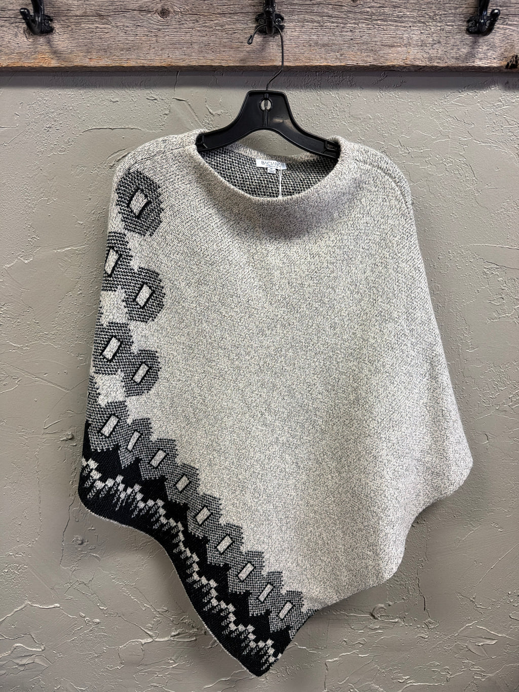 NWT Baciano Asym Knit Poncho (org$1100