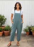 Wide-Leg Crop Overalls
