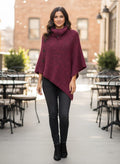 Hand-Knit Cowl Neck Poncho